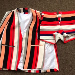 Cape blazer short suit